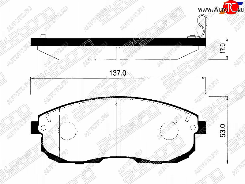 2 049 р. Колодки тормозные перед FR-FL SAT Nissan Teana 2 J32 рестайлинг (2011-2014)  с доставкой в г. Тольятти