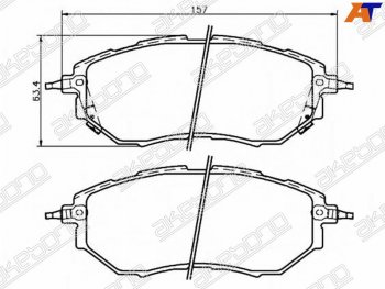 Колодки тормозные перед FL-FR SAT Subaru Legacy BH/BE12 универсал (1998-2003)