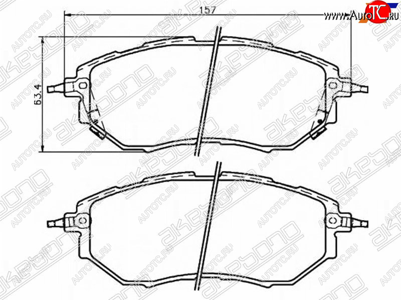 2 299 р. Колодки тормозные перед FL-FR SAT Subaru Legacy BH/BE12 универсал (1998-2003)  с доставкой в г. Тольятти