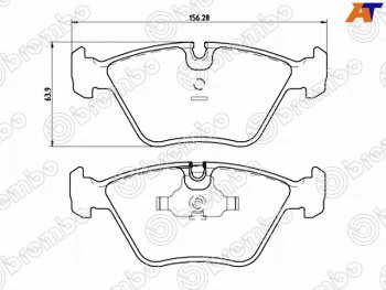 Колодки тормозные передние FL-FR SAT BMW X3 E83 (2003-2009)