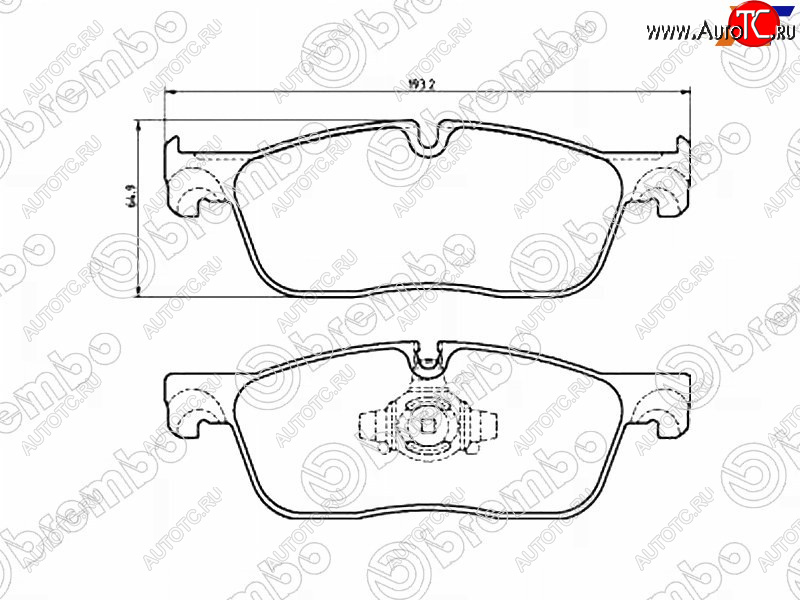 8 249 р. Колодки тормозные передние FL-FR SAT Land Rover Range Rover Velar 1 L560 (2017-2025)  с доставкой в г. Тольятти