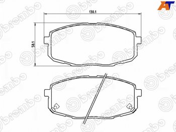 Колодки тормозные передние FL-FR SAT Hyundai I30 2 GD дорестайлинг универсал (2011-2015)