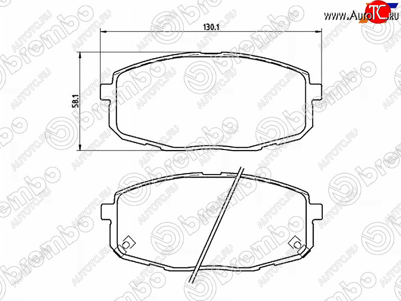 3 399 р. Колодки тормозные передние FL-FR SAT Hyundai I30 2 GD дорестайлинг универсал (2011-2015)  с доставкой в г. Тольятти