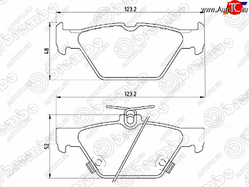 5 599 р. Колодки тормозные задние RH-LH SAT Subaru Legacy BN/B15 рестайлинг седан (2017-2025)  с доставкой в г. Тольятти