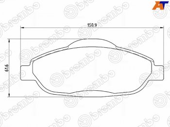 Колодки тормозные перед FL-FR SAT Peugeot 308 T9 хэтчбек 5 дв. рестайлинг (2017-2022)