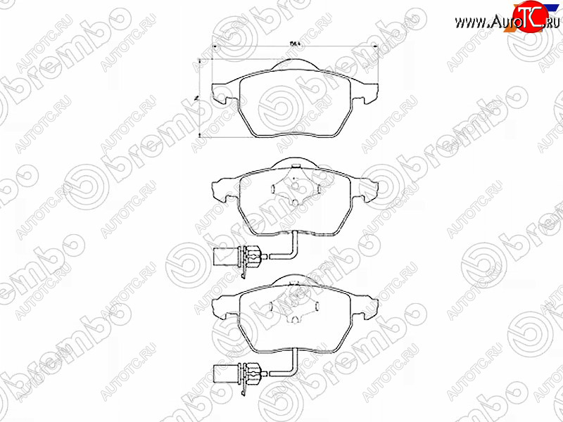 5 799 р. Колодки тормозные FR SAT  Audi A4 B5 8D2 седан дорестайлинг (1994-1997)  с доставкой в г. Тольятти