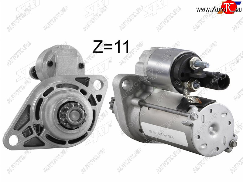 6 799 р. Стартер (1.2 kW/ Z-11) SAT Audi A3 8PA хэтчбэк 5 дв. дорестайлинг (2003-2005)  с доставкой в г. Тольятти