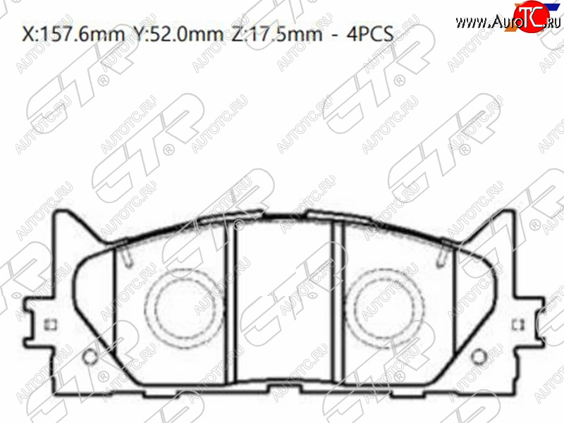 2 299 р. Колодки тормозные передние FL-FR SAT Toyota Camry XV40 рестайлинг (2009-2011)  с доставкой в г. Тольятти