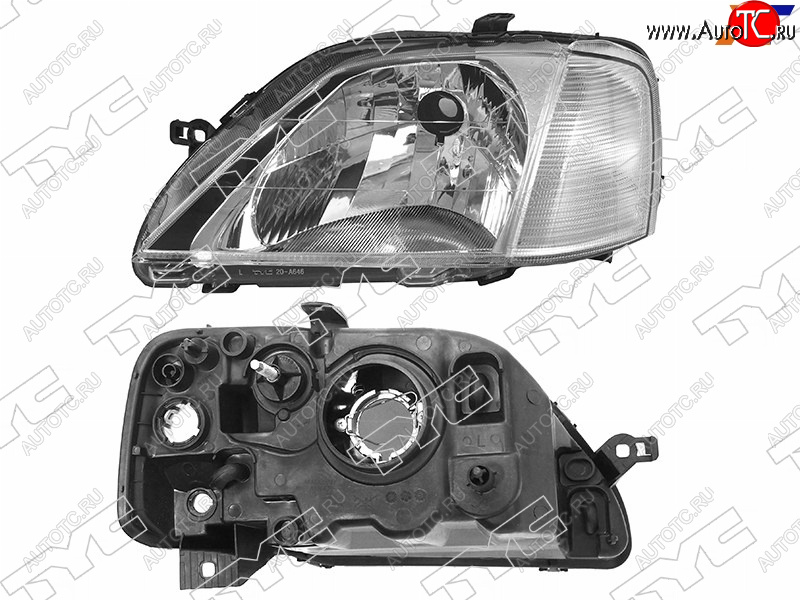 3 899 р. Фара левая (под корректор, хрусталь) TYC Renault Logan 1 дорестайлинг (2004-2010)  с доставкой в г. Тольятти