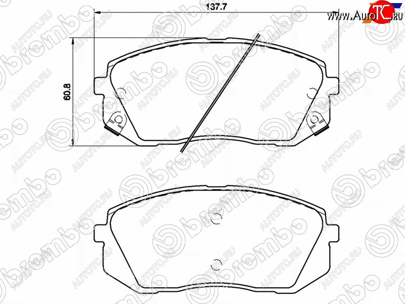 5 299 р. Колодки тормозные передние FL-FR SAT Hyundai IX35 NU рестайлинг (2020-2025)  с доставкой в г. Тольятти