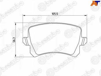 Колодки тормозные LH-RH SAT  Audi A3 8PA хэтчбэк 5 дв. 2-ой рестайлинг (2008-2010)