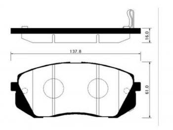 Колодки тормозные передние FR-FL SAT  Hyundai IX35 NU рестайлинг (2020-2025)