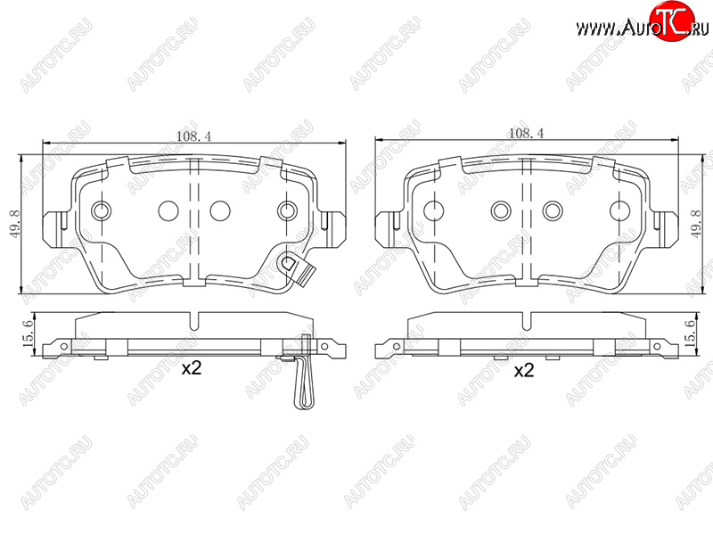 1 029 р. Колодки тормозные задние RH-LH SAT JAC JS4 (2021-2025)  с доставкой в г. Тольятти