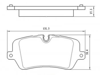 Копируемое: Колодки тормозные задние LH-RH SAT Land Rover Range Rover 4 L405 рестайлинг (2017-2025)