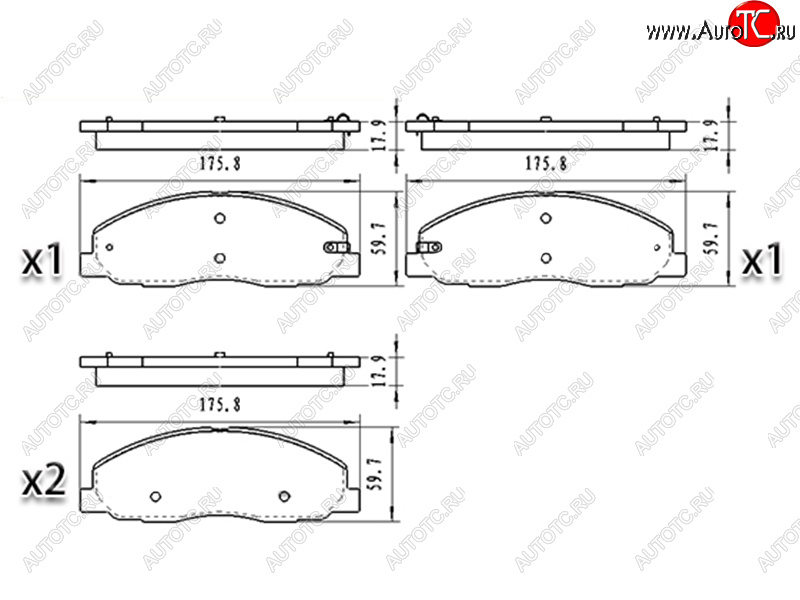 1 229 р. Колодки тормозные перед FL-FR SAT ГАЗ ГАЗель Next A62,А65 автобус (2016-2025)  с доставкой в г. Тольятти