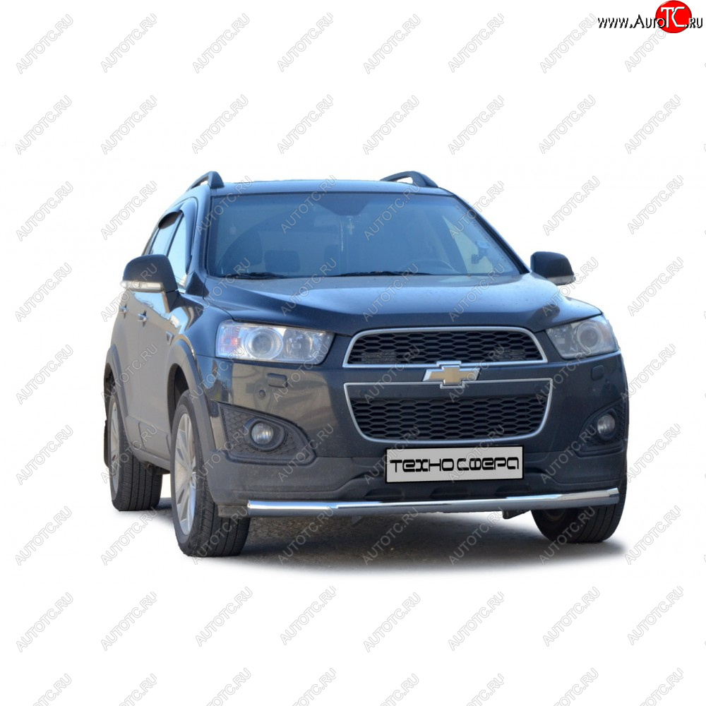 28 899 р. Защита переда труба нержавейка d63.5, Техно Сфера  Chevrolet Captiva ( CN202S) (2006-2025)  дорестайлинг, 1-ый рестайлинг, 2-ой рестайлинг,  дорестайлинг, дорестайлинг (Нержавейка)  с доставкой в г. Тольятти