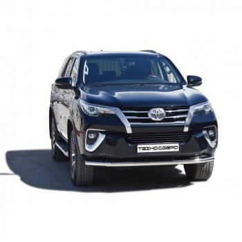 Защита переда труба нержавейка d63.5, Техно сфера Toyota (Тойота) Fortuner (Фортунер) ( AN50/AN60,  AN160) (2004-2025) AN50/AN60, AN160 дорестайлинг, 1-ый рестайлинг, 2-ой рестайлинг, дорестайлинг, рестайлинг