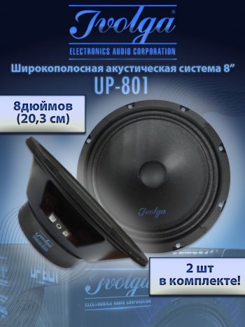 Широкополосные колонки (20,3 см/8) Ivolga UP-801 SAAB 9-3 YS3F седан рестайлинг (2007-2011)