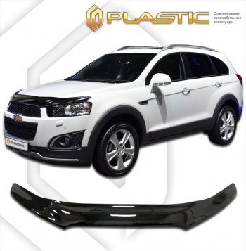 2 199 р. Дефлектор капота (exclusive) CA-Plastic  Chevrolet Captiva (2011-2013) 1-ый рестайлинг (Classic черный)  с доставкой в г. Тольятти. Увеличить фотографию 1