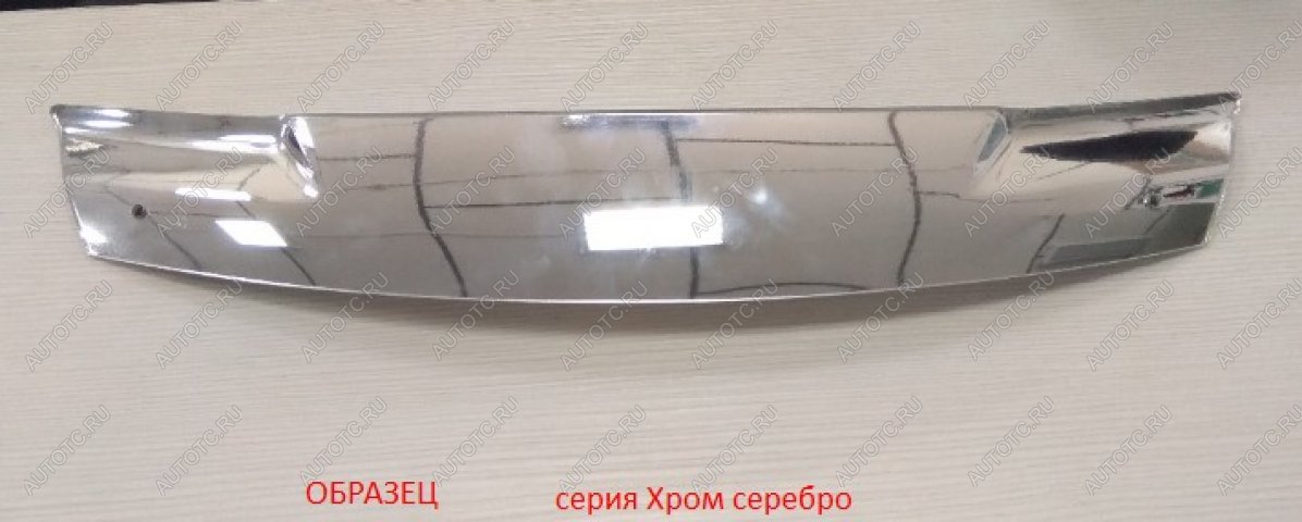 3 499 р. Дефлектор капота CA-Plastic  Geely Atlas  NL3 (2016-2022) (Серия Хром серебро)  с доставкой в г. Тольятти