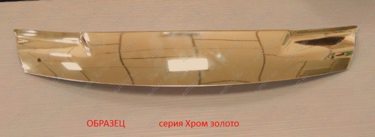 3 399 р. Дефлектор капота CA-Plastic  Toyota Premio  T260 (2016-2021) 2-ой рестайлинг (Серия Хром золото)  с доставкой в г. Тольятти