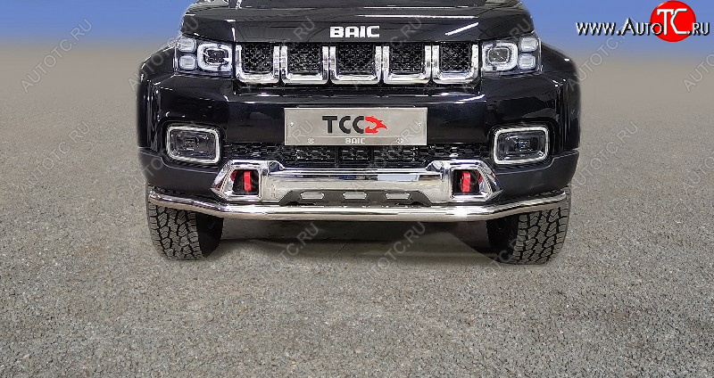 26 449 р. Защита переднего бампера нижняя d60,3 мм ТСС Тюнинг  BAIC BJ40 (2022-2024) (нержавейка)  с доставкой в г. Тольятти