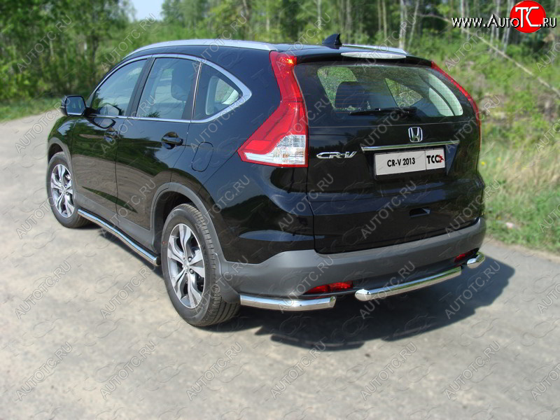 8 749 р. Защита задняя (центральная нержавейка 60,3 мм) ТСС Тюнинг  Honda CR-V  RM1,RM3,RM4 (2012-2015) дорестайлинг  с доставкой в г. Тольятти