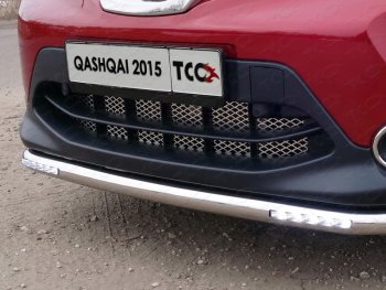 Вставка переднего бампера ТСС Тюнинг Nissan Qashqai 2 J11 дорестайлинг (2013-2019) ()