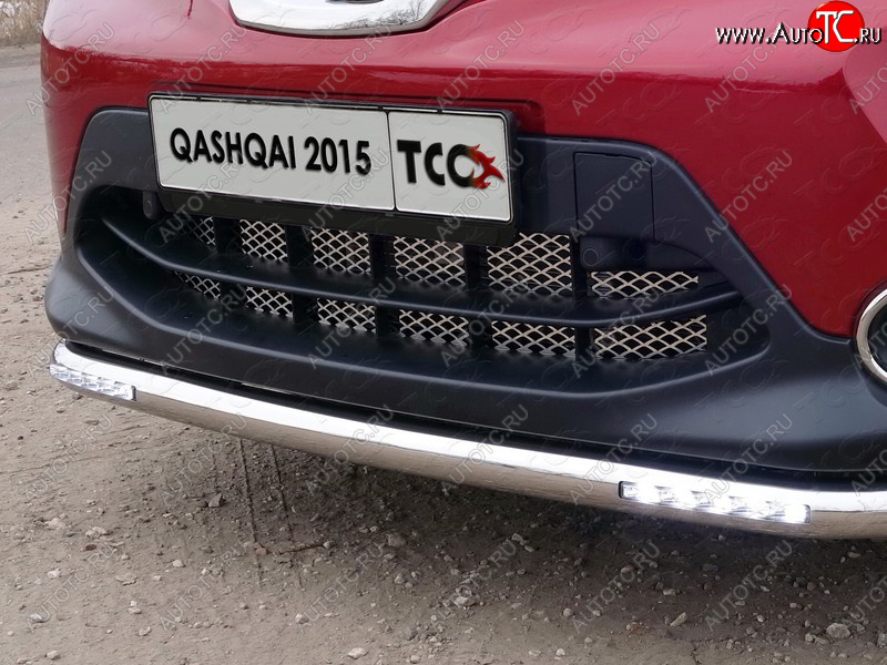 1 093 999 р. Вставка переднего бампера ТСС Тюнинг Nissan Qashqai 2 J11 дорестайлинг (2013-2019) (лист)  с доставкой в г. Тольятти