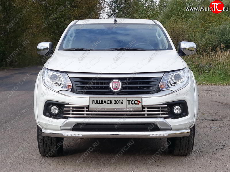 6 449 р. Рамка гос. номера ТСС Тюнинг  Fiat Fullback (2016-2018) (нержавейка)  с доставкой в г. Тольятти