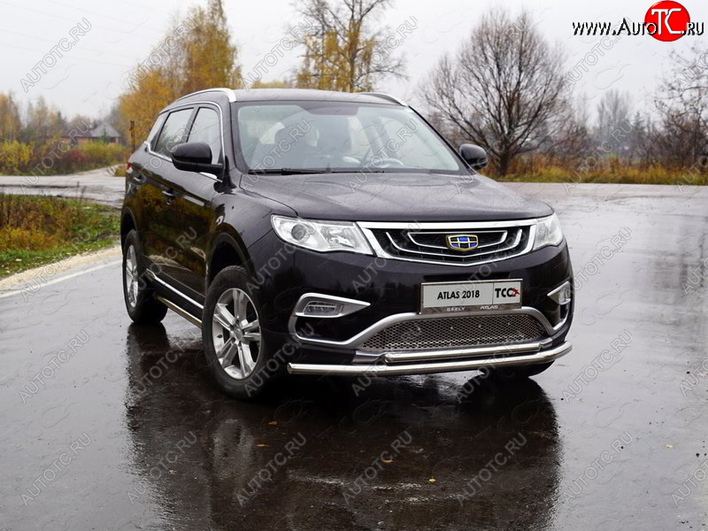 6 449 р. Рамка гос. номера ТСС Тюнинг  Geely Atlas  NL3 (2016-2022) (нержавейка)  с доставкой в г. Тольятти