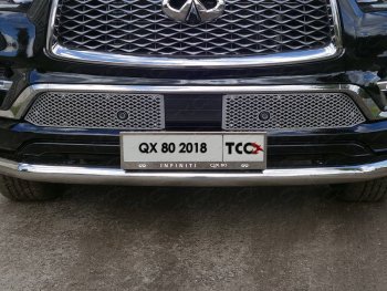 Рамка гос. номера ТСС Тюнинг INFINITI (Инфинити) QX80 (КуХ80)  Z62 (2018-2024) Z62 2-ой рестайлинг  (нержавейка)