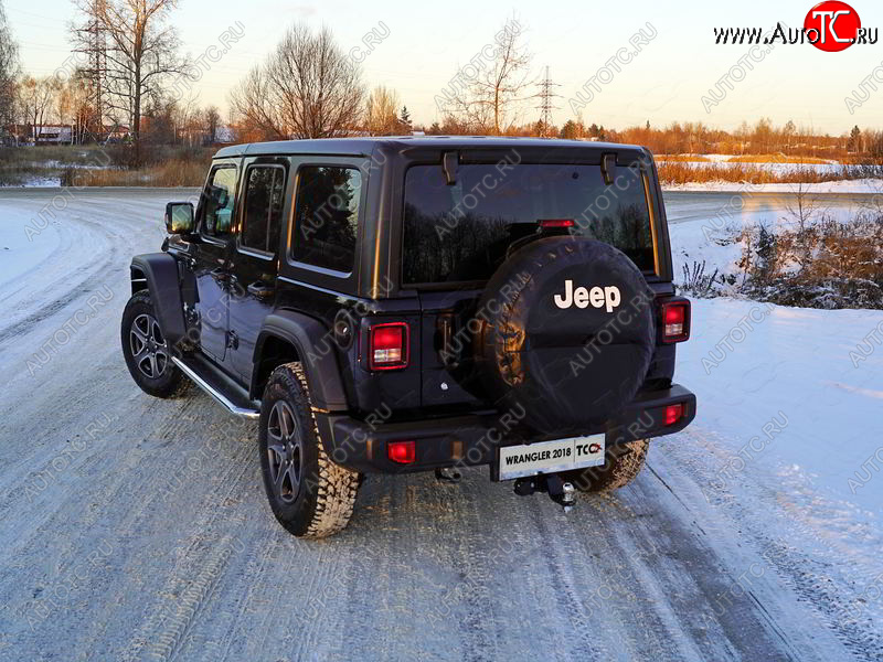 6 449 р. Рамка гос. номера ТСС Тюнинг  Jeep Wrangler  JL (2018-2024) (нержавейка)  с доставкой в г. Тольятти