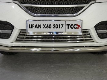 Рамка гос. номера ТСС Тюнинг Lifan (Лифан) X60 (Х60) (2016-2024) 2-ой рестайлинг  (нержавейка)