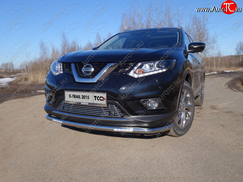 6 449 р. Рамка гос. номера ТСС Тюнинг  Nissan X-trail  3 T32 (2013-2018) дорестайлинг (нержавейка)  с доставкой в г. Тольятти