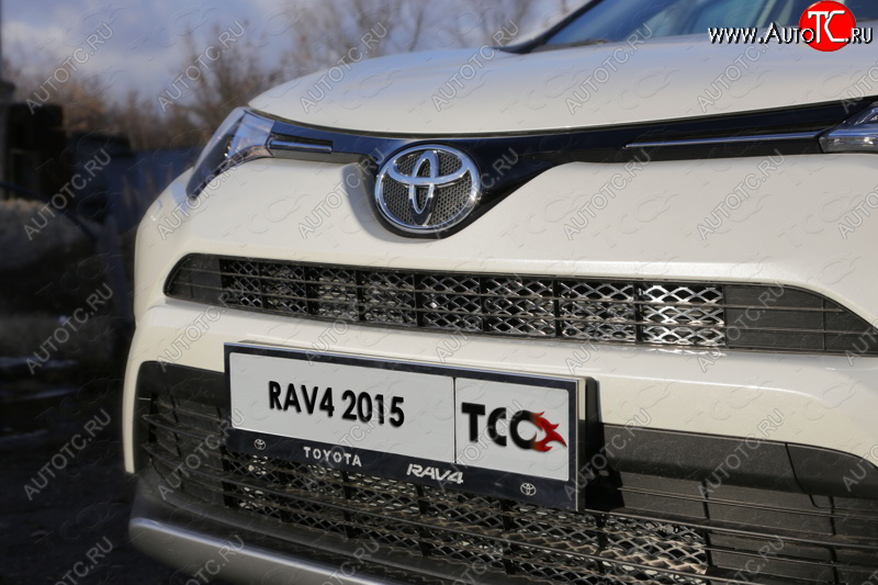 6 449 р. Рамка гос. номера ТСС Тюнинг  Toyota RAV4  XA40 (2015-2019) 5 дв. рестайлинг (нержавейка)  с доставкой в г. Тольятти