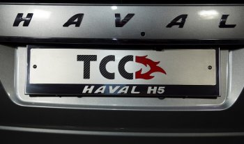 Рамка гос. номера ТСС Тюнинг Haval (Хавал) H5 (Н5) (2020-2023) рестайлинг  (нержавейка)