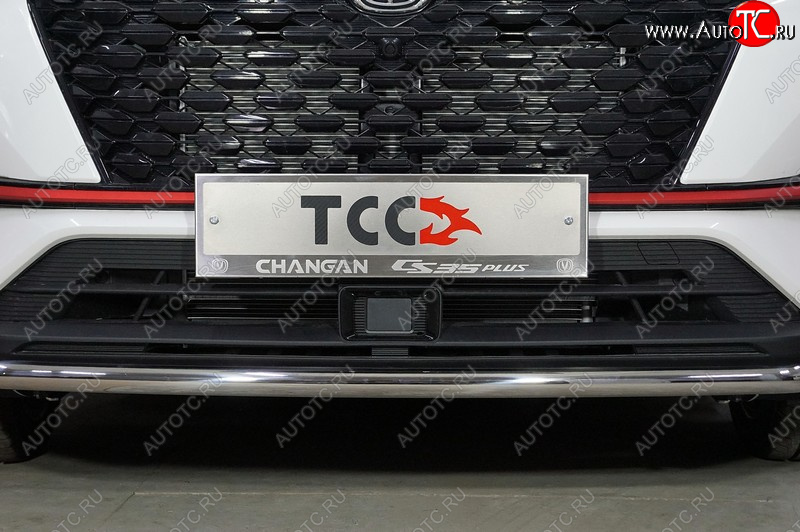 5 299 р. Рамка гос. номера ТСС Тюнинг  Changan CS35 Plus (2021-2024) рестайлинг  с доставкой в г. Тольятти