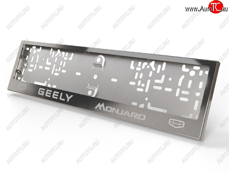 1 000 000 р. Рамка гос. номера ТСС Тюнинг Geely Monjaro (2022-2025) (нержавейка)  с доставкой в г. Тольятти