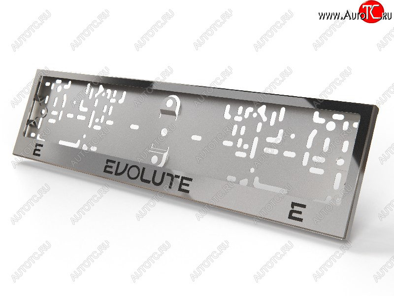 6 449 р. Рамка гос. номера ТСС Тюнинг Evolute i-Joy джип (2022-2024) (нержавейка)  с доставкой в г. Тольятти