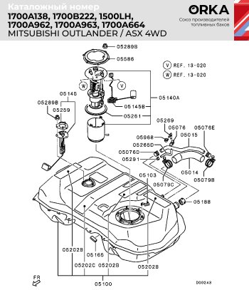 23 449 р. Топливный бак стальной (антикоррозия) Peugeot 4007 (2007-2012)  с доставкой в г. Тольятти. Увеличить фотографию 15