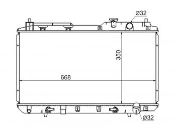 Радиатор SAT Honda CR-V RD1,RD2,RD3 рестайлинг (1999-2001)