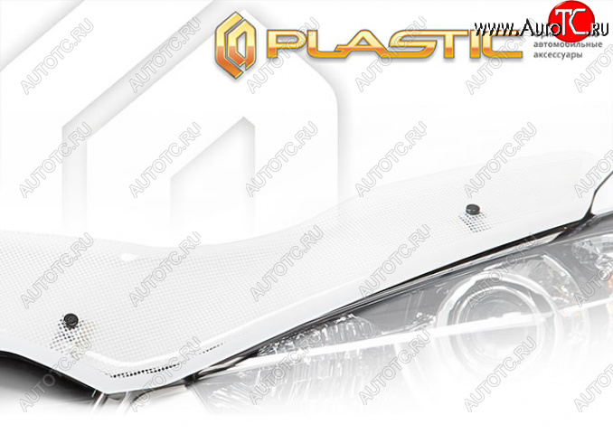 2 699 р. Дефлектор капота (exclusive) CA-Plastic  Geely Emgrand  SS11 (2021-2025) (Шелкография белая)  с доставкой в г. Тольятти