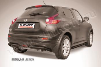 Защита заднего бампера уголки d57 Slitkoff Nissan (Нисан) Juke (Жук)  1 YF15 (2010-2014) 1 YF15 дорестайлинг ()