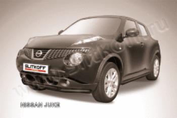 Защита переднего бампера d57+d42 двойная (4WD) Slitkoff Nissan (Нисан) Juke (Жук)  1 YF15 (2010-2014) 1 YF15 дорестайлинг ()