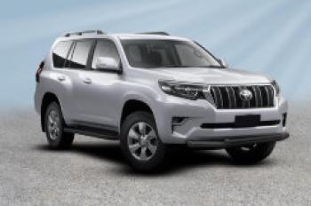 Защита переднего бампера d76+d57 двойная Slitkoff Toyota (Тойота) Land Cruiser Prado (Лэнд)  J150 (2017-2020) J150 2-ой рестайлинг ()