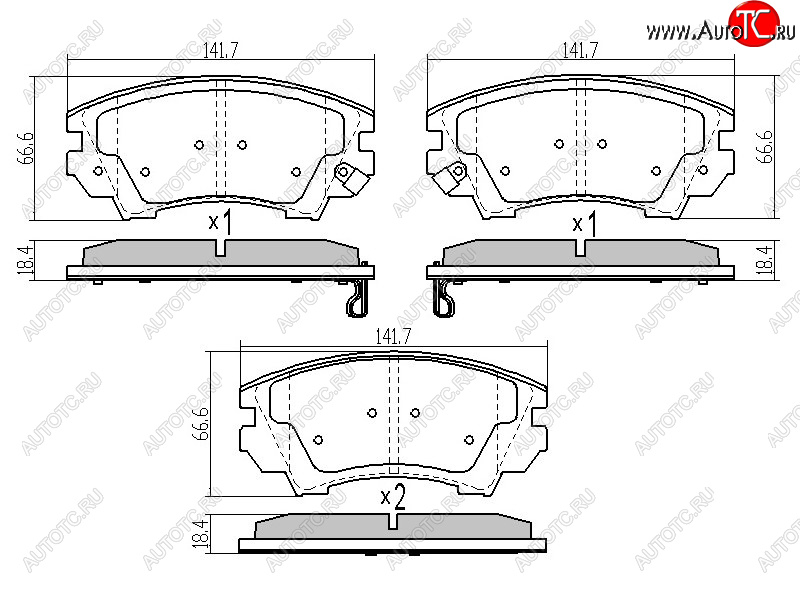 1 469 р. Колодки тормозные перед FR-FL SAT Opel Astra J хэтчбек 5 дв. дорестайлинг (2009-2012)  с доставкой в г. Тольятти