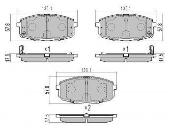 Колодки тормозные перед FL-FR SAT Hyundai I30 2 GD дорестайлинг универсал (2011-2015)