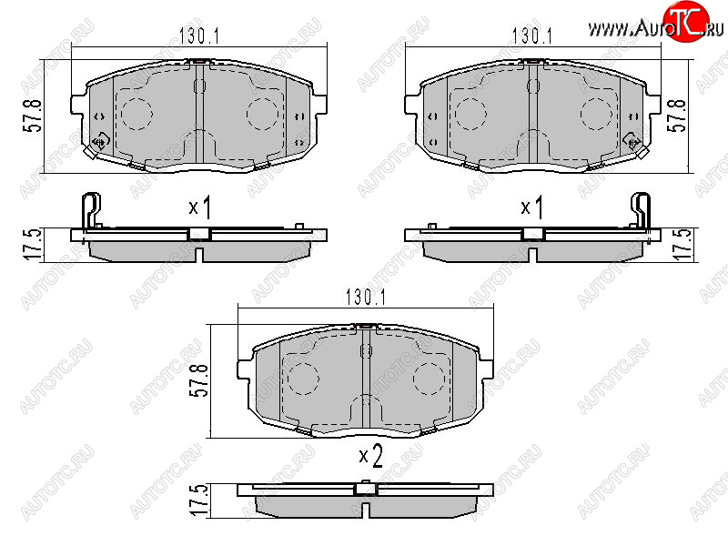 1 349 р. Колодки тормозные перед FL-FR SAT Hyundai I30 2 GD дорестайлинг универсал (2011-2015)  с доставкой в г. Тольятти