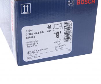 3 499 р. Колодки тормозные передние (4шт.) BOSCH BMW 3 серия E46 седан дорестайлинг (1998-2001)  с доставкой в г. Тольятти. Увеличить фотографию 4